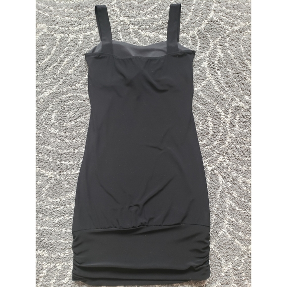 Little Black Ruched Bodycon Dress - Picture 3 of 3